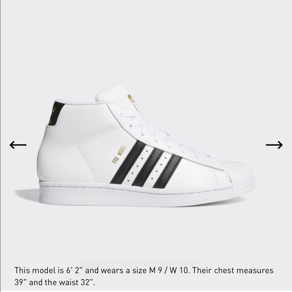 Pro model adidas shoes youth size 5 brand new